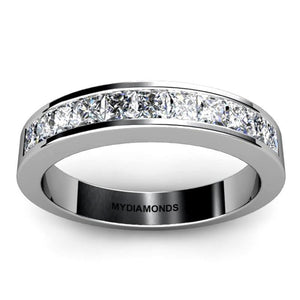 Aaliyah Princess Cut Diamond Wedding Band 0.55ct, view 1
