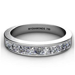 Aaliyah Princess Cut Diamond Wedding Band 0.55ct, view 4