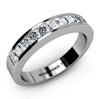 Aaliyah Princess Cut Diamond Wedding Band 0.55ct thumbnail 2