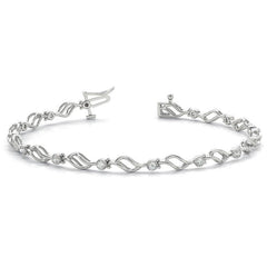 Abby - Diamond Tennis Bracelet, White Gold or Platinum