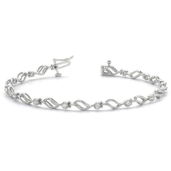 Abby - Diamond Tennis Bracelet, White Gold or Platinum