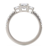 Adele emerald cut diamond ring side view