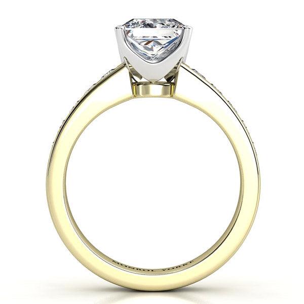 Side view showing the beautiful setting of the Albany yellow gold — view 5