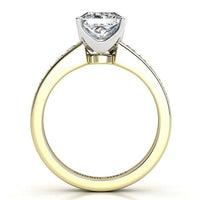 Albany – Yellow and Rose Gold Princess Cut Diamond Engagement Ring thumbnail 5