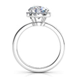 Alexa platinum: side view showing the beautiful halo setting. 