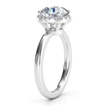 Alexa platinum: side view showing the beautiful halo setting. 