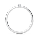 Alma single diamond ring side view