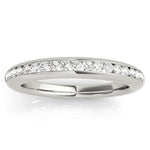 Aly - Channel Set diamond wedding ring. White gold or platinum