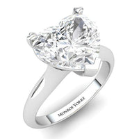 Amorette — Heart Shaped Lab Grown Diamond Solitaire Engagement Ring thumbnail 1