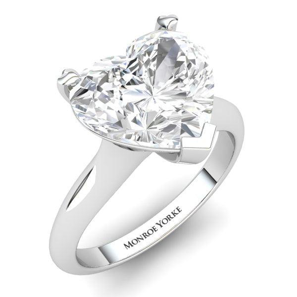 Amorette Heart Shaped Lab Grown Diamond Ring. 2.00ct. Time to Give Your Heart Away ! - Monroe Yorke Diamonds