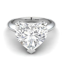 Amorette — Heart Shaped Lab Grown Diamond Solitaire Engagement Ring thumbnail 5