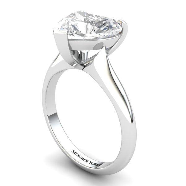 Amorette — Heart Shaped Lab Grown Diamond Solitaire Engagement Ring — hand-finished lab grown engagement ring by Monroe Yorke Diamonds — view 6