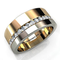 Aramis - Men's Diamond Two Tone Ring thumbnail 1