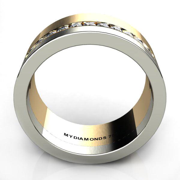 Aramis mens diamond ring - side view — view 4