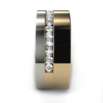 Aramis mens diamond wedding ring. White and yellow gold