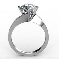 Arbella Round Brilliant Diamond Engagement Ring – 950 Platinum Elegance thumbnail 2