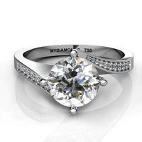 Arbella Round Brilliant Diamond Engagement Ring – 950 Platinum Elegance thumbnail 5