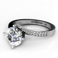 Arbella Round Brilliant Diamond Engagement Ring – 950 Platinum Elegance thumbnail 6