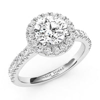 Ariana – Timeless Elegance in Gold Diamond Halo Engagement Ring thumbnail 3