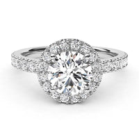 Ariana – Timeless Elegance in Gold Diamond Halo Engagement Ring thumbnail 1
