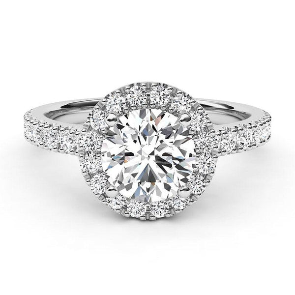 Ariana  - Round Diamond Halo Engagement Ring