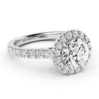 Ariana – Timeless Elegance in Gold Diamond Halo Engagement Ring thumbnail 4