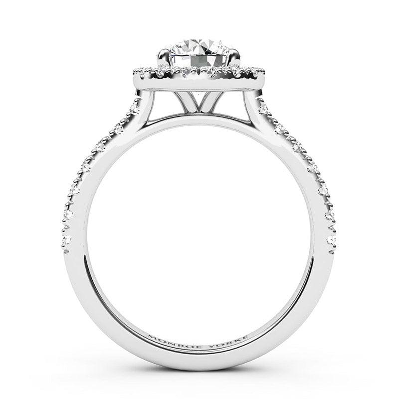 Ariana Halo Diamond Engagement Ring - Side View — view 6
