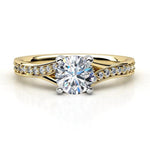 Unique Ariel - gold split band diamond ring