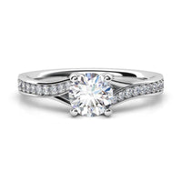 Ariel - Stunning Diamond Set Split Yellow Gold Band thumbnail 5
