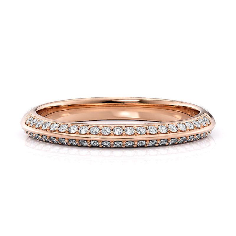Astrid Knife-Edge Wedding Band Rose Gold