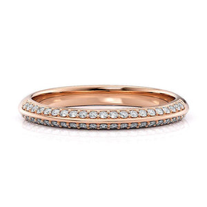 Astrid Knife-Edge Wedding Band Rose Gold, view 1