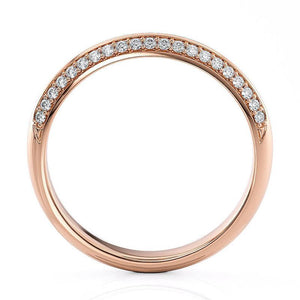 Astrid Knife-Edge Wedding Band Rose Gold, view 3