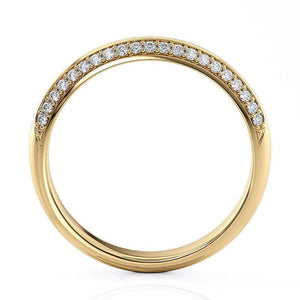 Astrid Knife-Edge Gold Wedding Band, view 3
