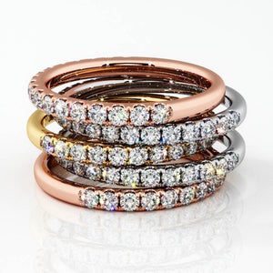 Bianca - Diamond Wedding Ring, view 2