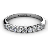Boston Diamond Wedding Ring and Anniversary Ring. White gold or platinum. front view