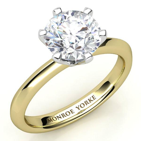 SALE GIA certified one carat diamond ring in gold 