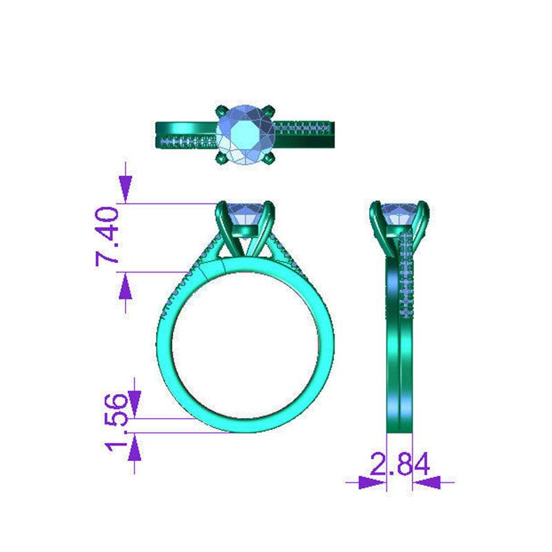 Calida - Unique Diamond Halo Ring - Monroe Yorke Diamonds