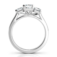 Calista - Emerald Cut Diamond Trilogy Ring thumbnail 5