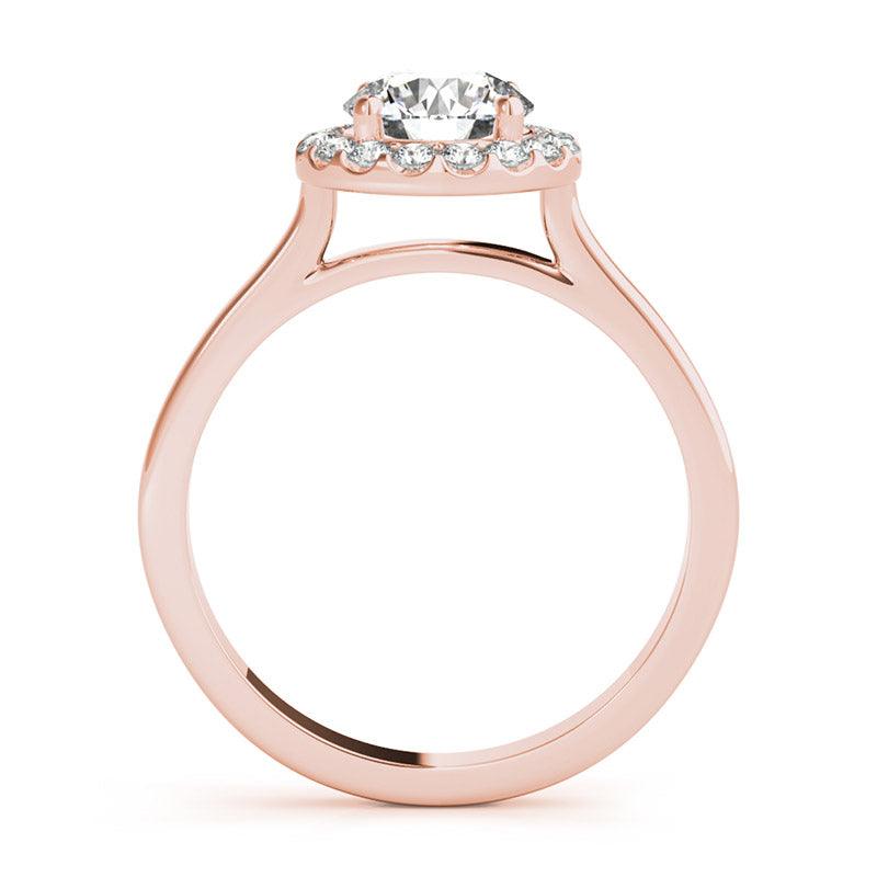 Rose gold diamond ring - Callie side view