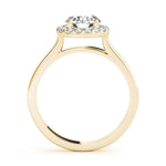 Callie - Classic Diamond Halo Ring Yellow Gold - Monroe Yorke Diamonds