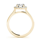 Callie - Classic Diamond Halo Ring Yellow Gold - Monroe Yorke Diamonds