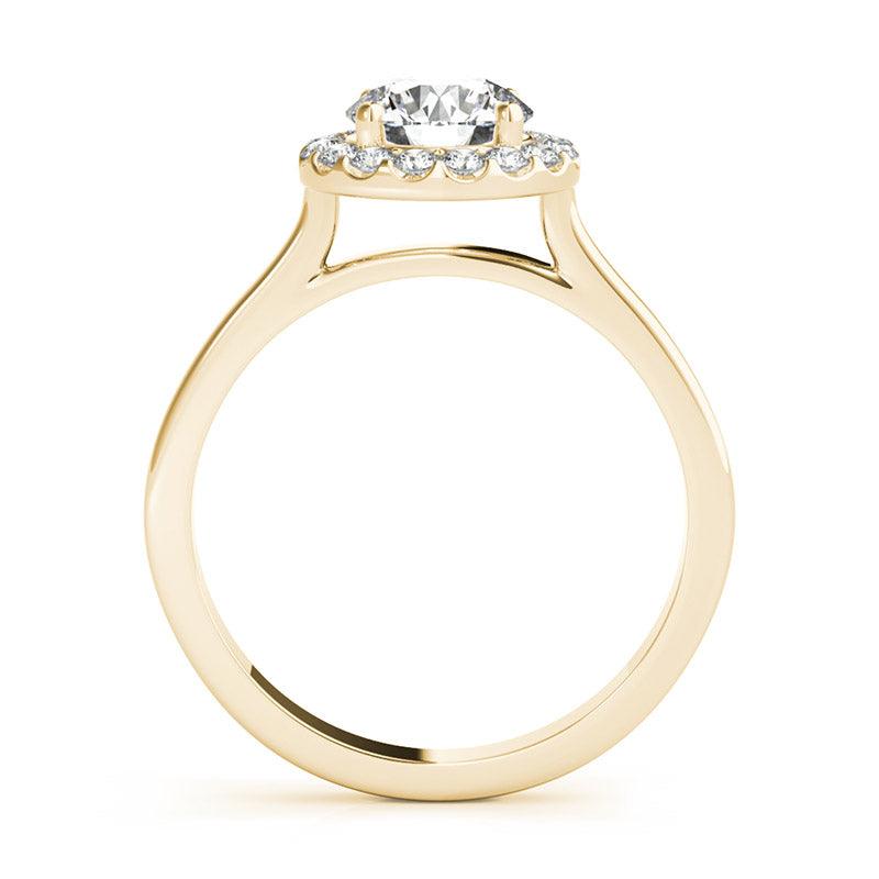 Callie - Classic Diamond Halo Ring Yellow Gold - Monroe Yorke Diamonds