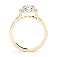 Callie - Classic Diamond Halo Ring Yellow Gold - Monroe Yorke Diamonds