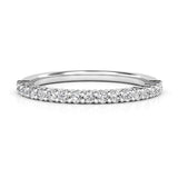 Callisto - Claw set diamond wedding ring.  0.35 carats of diamonds. White gold or platinum 
