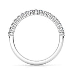 Callisto - Claw set diamond wedding ring.  Side view