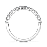 Callisto - Claw set diamond wedding ring.  Side view