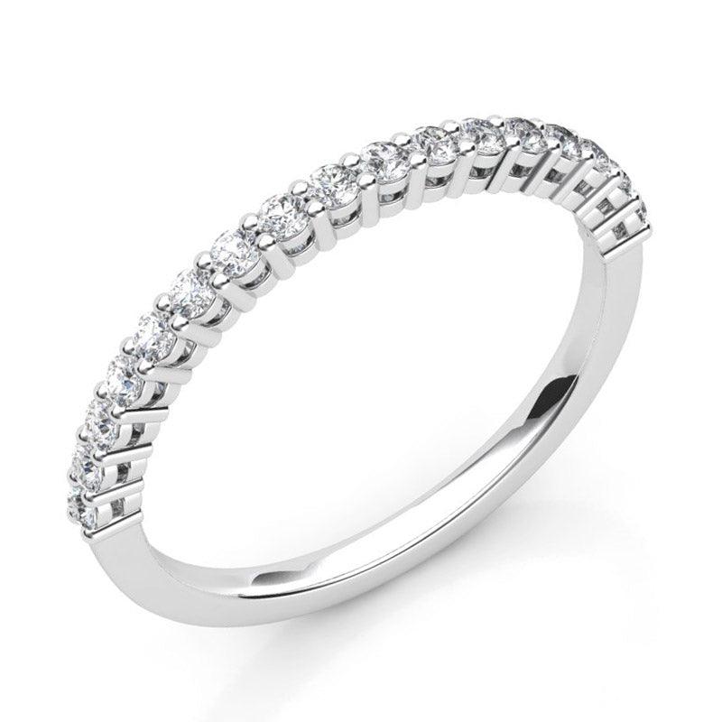 Callisto - Claw set diamond wedding ring.  Side view