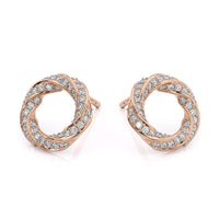 Camila - Spiral Diamond Earrings Rose Gold. 0.45ct thumbnail 1
