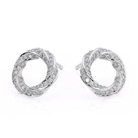 Camila - Spiral Diamond Earrings White Gold. 0.45ct thumbnail 1