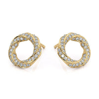 Camila - Spiral Diamond Earrings Yellow Gold. 0.45ct thumbnail 1